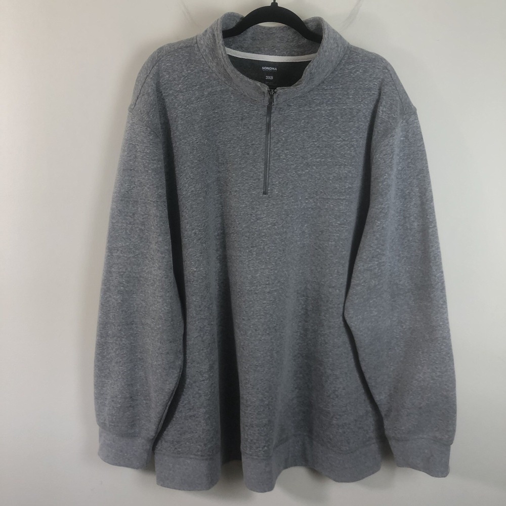 Sonoma FC Bayern Múnich 1/4 Zip Fleece Sweater Size 3XB Heather Gray